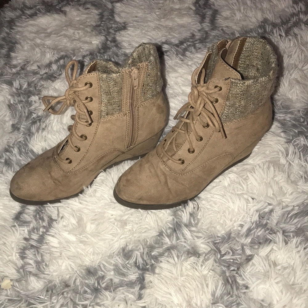 Tan Fall booties